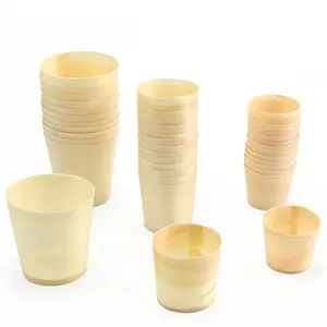Неуэлл экологически чистые разлагаемые одноразовые деревянные чашки мини модная деревянная чашка для напитков