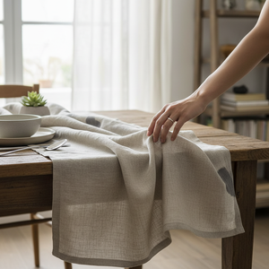 Luxury linen <b>tablecloth</b> made of pure flax. Elegant sustainable, and durable design for premium dining and rustic home decoration - Product Image 4