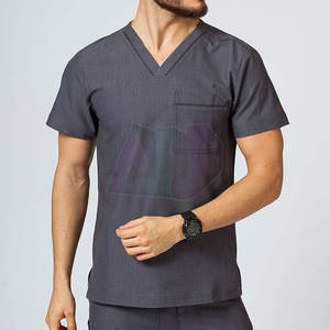 ชุดสครับผ้าฝ้ายเนื้อนุ่ม ยืดหยุ่น ดีไซน์เรียบหรู น้ำหนักเบา เป็นมิตรกับสิ่งแวดล้อม สวมใส่สบายสำหรับผู้ชาย - Product Image 3