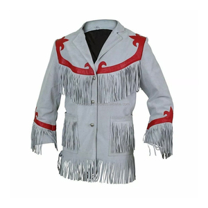 Custom Logo And Size Western Leather Wear <b>For</b> <b>Men</b> Fringe Casual Loose Comfortable And Jacket Sued Cowboy Online Sale - Product Image 5