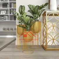 Desain Nordic. Set lengkap Emas 3 Pot logam aksesoris dekoratif rumah dengan harga grosir