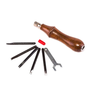 5-in-1 Manual Edge Beveler Set with Rose Wood Handle and Alloy Steel Metal <b>Tool</b> for Sale - Product Image 1