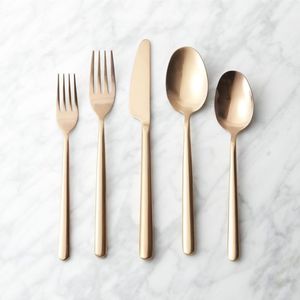 SCI นําเสนอบ้าน Retro งานแต่งงานสแตนเลสแบบใช้ซ้ําได้ 18/10 Flatware ชุดออกแบบชุดช้อนส้อมชุดเครื่องเงินคุณภาพสูง - Product Image 4