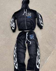 ชุดวอร์มทรงบ็อกซี่ผ้าฝ้าย 100% สกรีนลายเต็มด้านหน้าและด้านหลัง สำหรับฤดูหนาว รับผลิตตามสั่งขายส่ง - Product Image 1