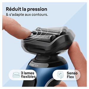 Rasoir électrique sans fil rechargeable pour homme, étanche IPX7, tondeuse à barbe avec tête de rasage flexible, utilisation humide/sèche et grille de rasage - Product Image 5