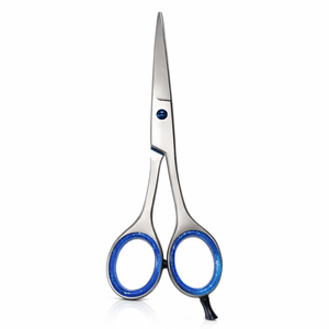 Ciseaux de coiffure professionnels en acier inoxydable, avec anneaux bleus pour les doigts, pour droitiers, pour salon et vente en gros - Product Image 1