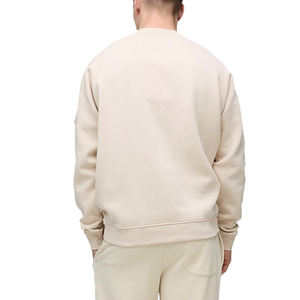 เสื้อสเวตเตอร์คอกลมไม่มีปกเสื้อสเวตเชิ้ตผ้าฟลีซไม่มีลาย300-350 GSM เสื้อสเวตเชิ้ตปักลายแบบหลวม - Product Image 4