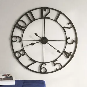 Reloj de pared Art Deco de Metal de nueva apariencia, alta calidad, duradero, elegante, para el hogar, sala de estar, Hotel, decoración del hogar, uso al por mayor, hierro barato - Product Image 4