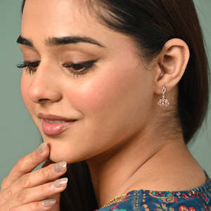Compre Pendientes Jhumki y Jhumka de Plata 925 de Primera Calidad para Mujer, Pendientes Largos y de Araña Chapados en Oro para Bodas y Fiestas - Product Image 3