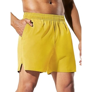 Pantalones cortos deportivos de verano para hombre para correr, entrenamiento, cierre con cordón, pantalones cortos deportivos con bolsillos - Product Image 1