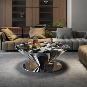 シンプルなデザインクリエイティブ<span class=keywords><strong>UFO</strong></span>ステンレススチールコーヒーテーブルリビングルームバーコーヒーショップフローティングラウンドコーヒーテーブル - Product Image 4