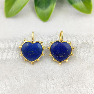 Cristal strass coeur forme lunette pendentif gonflé coeur 925 argent Sterling fantaisie lunette ensemble pierre de naissance charme femmes à la mode - Product Image 3