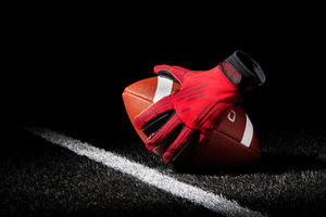 Nouveau Design imprimé avec Logo personnalisé, paume collante, poignet recouvert pour adultes, gants de Football américain - Product Image 6