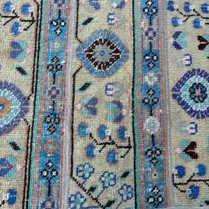 Alfombra Turca Vintage de 1.8x5.6 pies, Alfombra Azul Sólida - Product Image 5