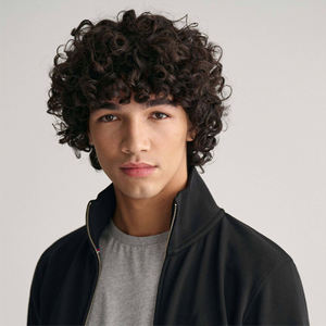 Men Zip Jacket Black Solid Color Lightweight Bomber Style Sweatshirt Casual Slim Fit Streetwear Full Zipper Cotton Outerwear - Product Image 5