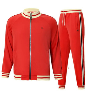 Men's Custom Logo Tech Fleece Track <b>Suit</b> Breathable 2-Piece Hoodie Set Jogging <b>Jacket</b> for Summer Solid Pattern Summer Tracksuits - Product Image 6