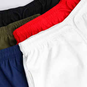 Pantalones cortos ecológicos sólidos de estilo deportivo para hombre, ligeros, transpirables, mezcla de algodón, cintura elástica, ajuste cómodo para el verano - Product Image 2