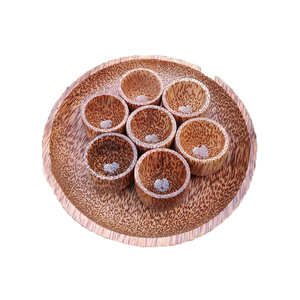 Service à thé à la noix de coco unique mélange l'artisanat écologique avec un style classique pour les amateurs de thé Service à thé à la noix de coco Natural Grace bonnes affaires - Product Image 5