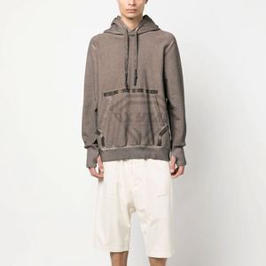 เสื้อฮู้ดดี้สตรีทแวร์แบบมีโลโก้สั่งทำพิเศษ ล้างสีแบบแอซิด ผ้าหนา ไม่มีเชือก ทรงโอเวอร์ไซส์ สีสันโดดเด่นไม่ซ้ำใคร - Product Image 4