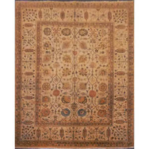 Hand Knotted One Of The Kind Peshawar And Khotan Rug 10' x 8' Pes_Kho_372 - Product Image 1
