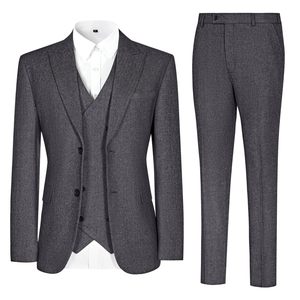 Veste de costume décontractée pour homme en gros, veste formelle épaisse, style anglais, blazers de travail, simple boutonnage, respirant - Product Image 1