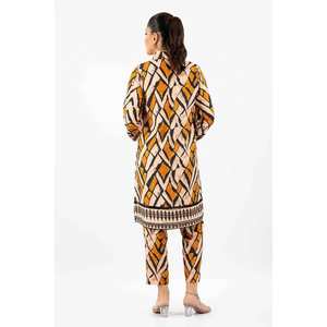 Traje Casual Naranja Karandi de 2 Piezas para Mujer, Diseño Sin Coser - Product Image 5