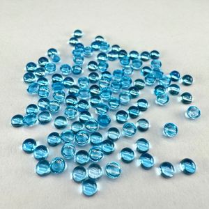 Haute qualité 5mm pour topaze bleue suisse Cabochon rond pierre précieuse en vrac naturelle pour la fabrication de bijoux - Product Image 1