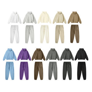 Suéter de algodón puro para otoño e invierno, Sudadera con capucha de Color sólido holgada de lana gruesa para hombre, sudaderas con capucha y sudaderas para hombre - Product Image 5