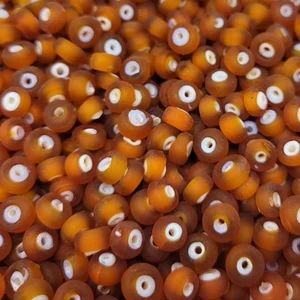 <b>White</b> Heart Color Light Blue 12 mm Frosted Glass Beads Box Assorted for Jewelry Making Fashion Crystal Lampwork Glass Beads - Product Image 6