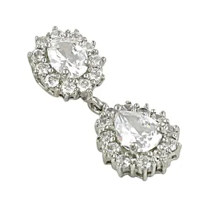 Pendientes de Plata de Ley 925 Chapados en Oro con Circonita Cúbica para Mujer, Regalos para Bodas y Fiestas - Product Image 2
