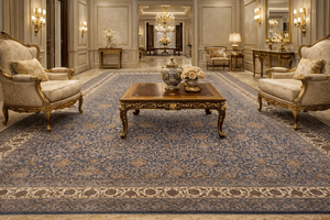 Alfombra Persa de Lujo Tejida a Mano con Lana, Diseño Floral Clásico en Toda la Superficie - Product Image 3