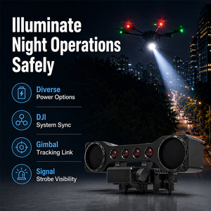 Linterna de Búsqueda Profesional Foxtech para Drones <span class=keywords><strong>DJI</strong></span> <span class=keywords><strong>Matrice</strong></span> 350, <span class=keywords><strong>Matrice</strong></span> 400, Mavic 3 Enterprise, Inspección Nocturna - Product Image 1
