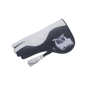 RehexImpex 2026 (35cm) Gants de fauconnerie roses en cuir de vachette double couche avec broderie hibou, longs gants de protection pour la manipulation des oiseaux - Product Image 5