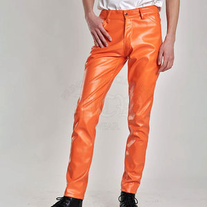 Pantalones de Cuero para Hombre, Estilo Moderno, Casual, Cómodo, Ligero, Corte Recto, Estilo Urbano - Product Image 3
