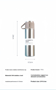 Thermos di Alta Qualità 500ml in Acciaio Inox 304 con Logo Personalizzato, <span class=keywords><strong>Set</strong></span> con Una Tazza e <span class=keywords><strong>Due</strong></span> Coperchi, Confezione Regalo, Senza BPA, per Viaggi - Product Image 4
