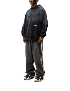 Sudadera con Capucha Oversize de Felpa Francesa para Hombre, Lavado Ácido, 100% Algodón, Bordada, Personalizable, Estilo Urbano Vintage, Invierno - Product Image 2