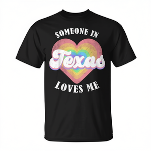 Alguien en Texas me ama, camiseta retro con diseño de corazón - Product Image 2