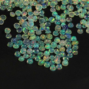 Commercio all'ingrosso lotto di opale naturale etiopico Cabochon 3mm di cristallo rotondo pietre semipreziose di pietra semipreziosa sfuso opale etiopico - Product Image 5