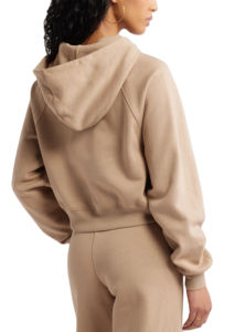 Sudadera con Capucha Extra Grande de Alta Calidad con Diseño de Logotipo Personalizado OEM, Mangas Largas Raglán, Bolsillos Tipo Canguro, Estilo Crop, Bordado 3D - Product Image 6