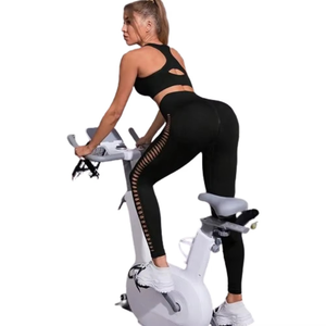 Leggings de fitness Tie Dye pour femmes pantalons d'entraînement sexy sans couture avec fermeture à cordon imprimé Leggings de gymnastique pour vêtements d'été - Product Image 5