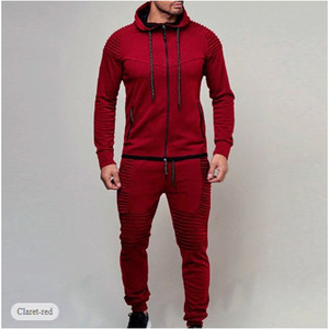 Chándal de invierno de manga larga con cremallera para hombre, chándal cómodo de algodón, estilo callejero transpirable y suave - Product Image 4