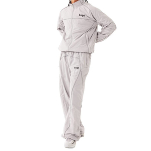 Couleur contrastée Logo personnalisé 2 pièces Jogging Sportswear ensemble pour hommes coupe-vent survêtement coupe-vent veste de sport en plein air - Product Image 4