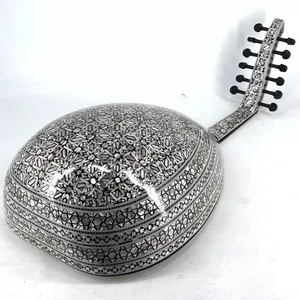 Gawharet El Fan Oud professionnel à 9 cordes - Lutte arabe artisanale incrustée de nacre - Product Image 3