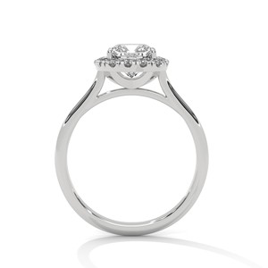 Bague solitaire halo en argent sterling 925 avec zircon cubique taille coussin 2,0 carats, pour fiançailles, mariage, bijoux de fête raffinés, cadeau pour femme - Product Image 4
