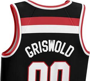 Griswold Moose Clark # Maillot de basket-ball 00, lettres et chiffres cousus, vêtements de supporter, polyester respirant - Product Image 5