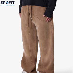 กางเกงขาบานของผู้ชายกางเกงผ้าแคนวาสแบบผ้าระบายอากาศผ้าคอร์ดูรายการกันแดดแบบกำหนดเองได้ - Product Image 2