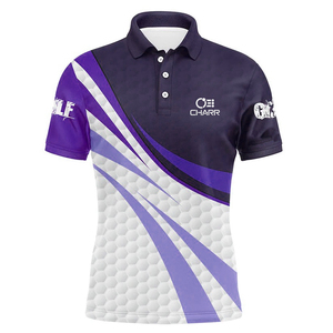 T-shirt de sport personnalisé de haute qualité pour hommes de grande taille Golf en polyester pour polos avec conception d'impression par sublimation - Product Image 6