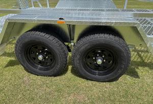 Nouvelle remorque de voiture en acier Gal 12x6 pieds avec éclairage LED, pont galvanisé à chaud - Product Image 2