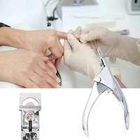 Coupe-ongles professionnel en acier inoxydable à lame courbée pour faux ongles, coupe-ongles pour doigts et orteils, ongles artificiels en gel, salon de manucure, à mâchoires larges
