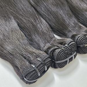 Extensions de cheveux vierges vietnamiens, couleur piano blonde, 8 pouces, double trame, tissage à la machine |   Surpiqûres solides et sécurisées | - Product Image 3